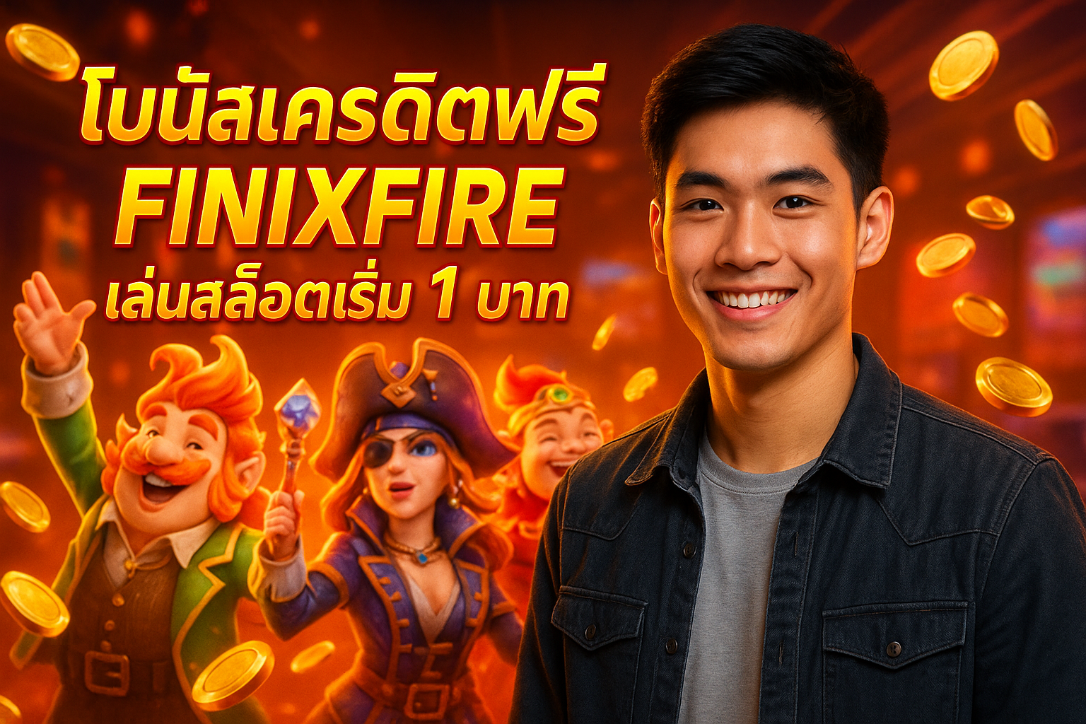 โบนัสเครดิตฟรี FINIXFIRE เล่นสล็อตเริ่ม 1 บาท